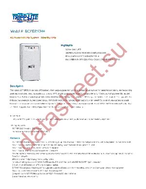 BC PERS300 datasheet  